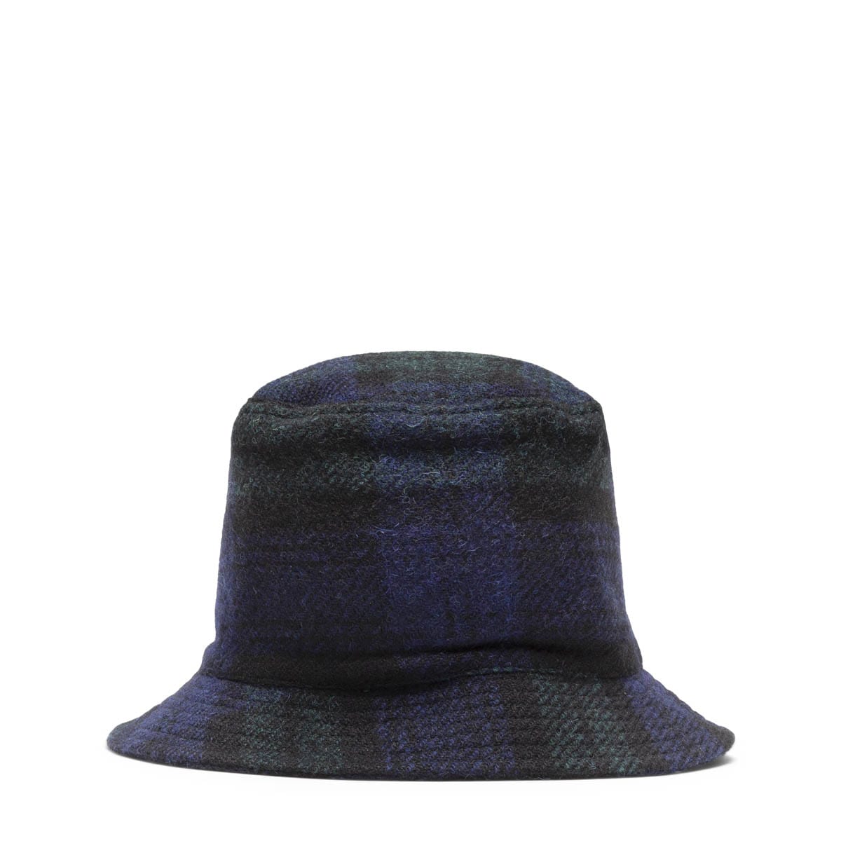 WOOL HIGH BUCKET HAT BLACK WATCH CHECK Bodega