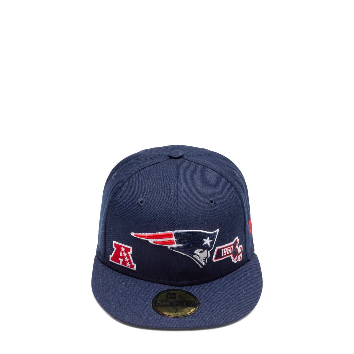 New England Patriots New Era Old School Golfer Trucker Snapback Hat - Navy