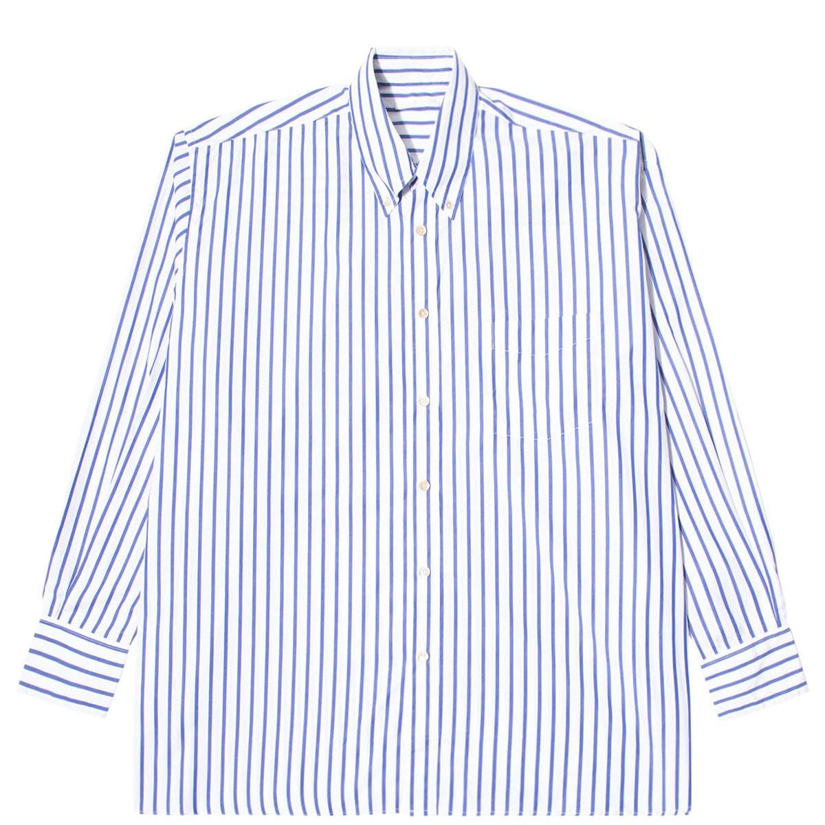 Our Legacy Initial Shirt Blue Rayon Plait Stripe