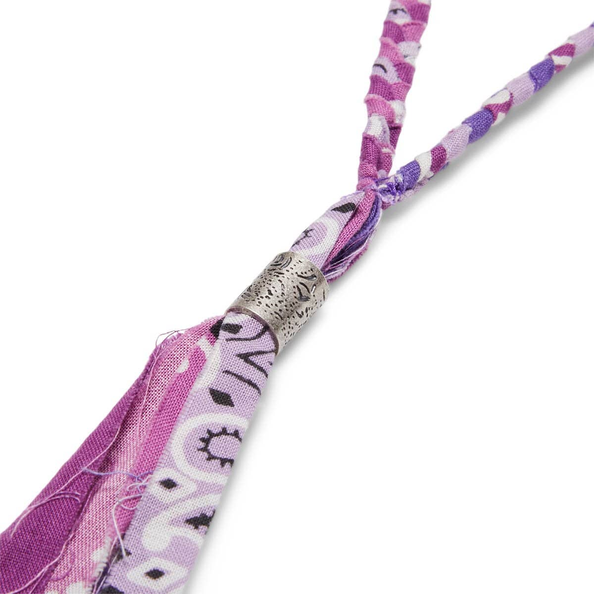 Kapital Bags & Accessories LT. PURPLE / O/S GAUZE BANDANA FRINGED NECKLACE