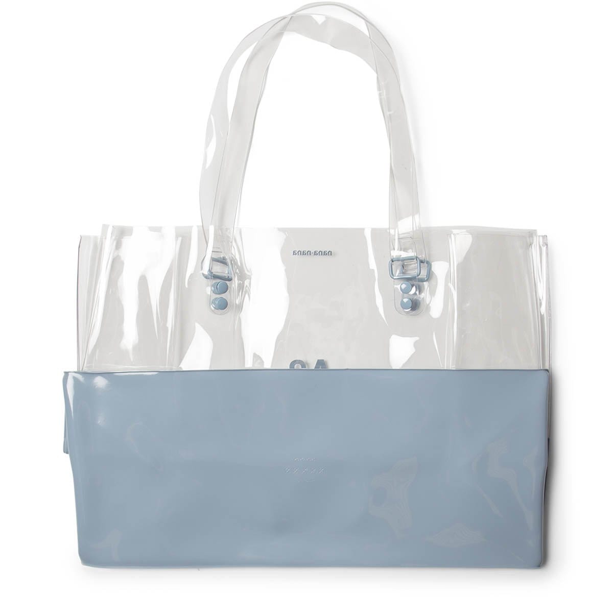 nana-nana Bags & Accessories CLEAR X BLUE GRAY / O/S PVC OPAQUE A3