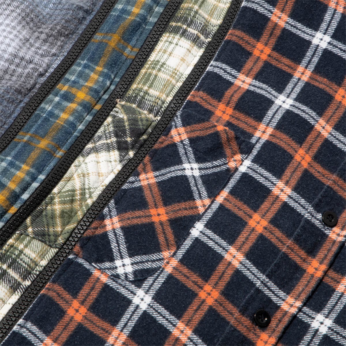 Needles Shirts ASSORTED / O/S 7 CUTS ZIPPED WIDE FLANNEL SHIRT SS21 2