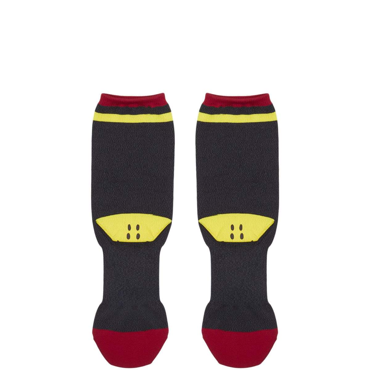 Kapital Socks BLACK / O/S 144 YARNS SUPER-DRY IVY HEEL-SMILIE SOCKS