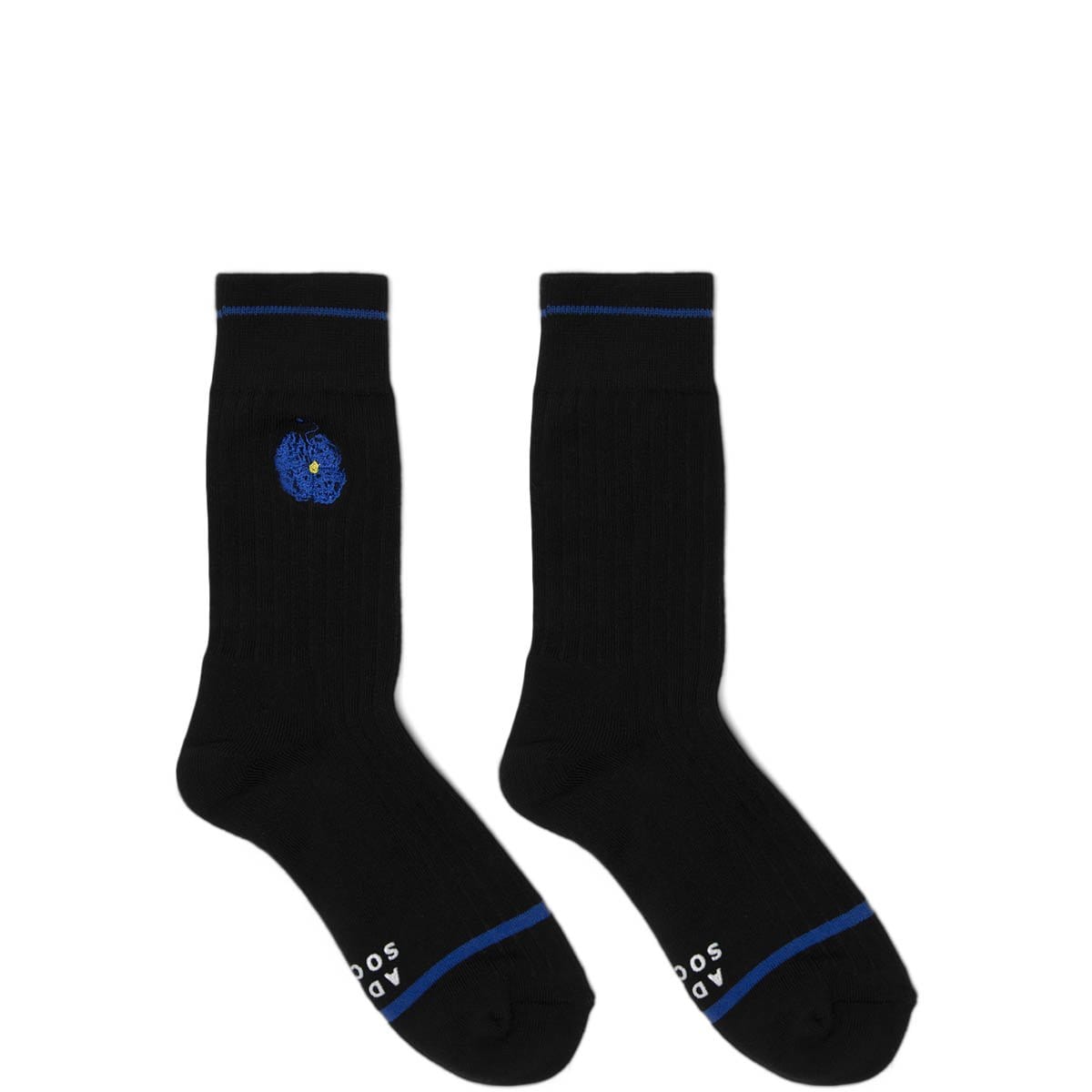 Ader Error Bags & Accessories BLACK / OS FLOWER EMBROIDERED DETAIL SOCKS