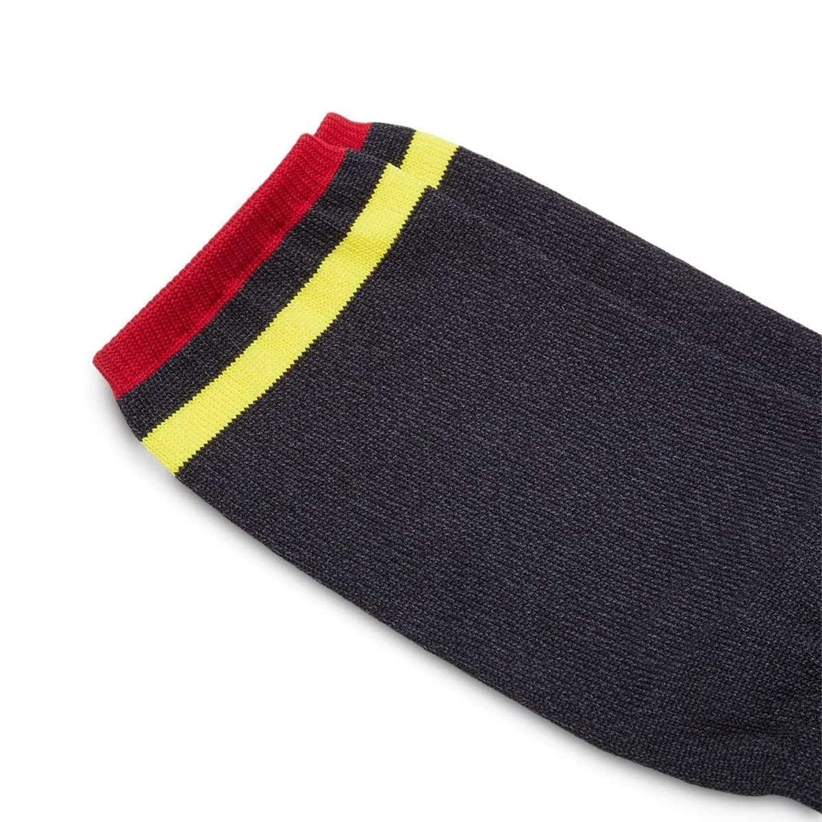 Kapital Socks BLACK / O/S 144 YARNS SUPER-DRY IVY HEEL-SMILIE SOCKS