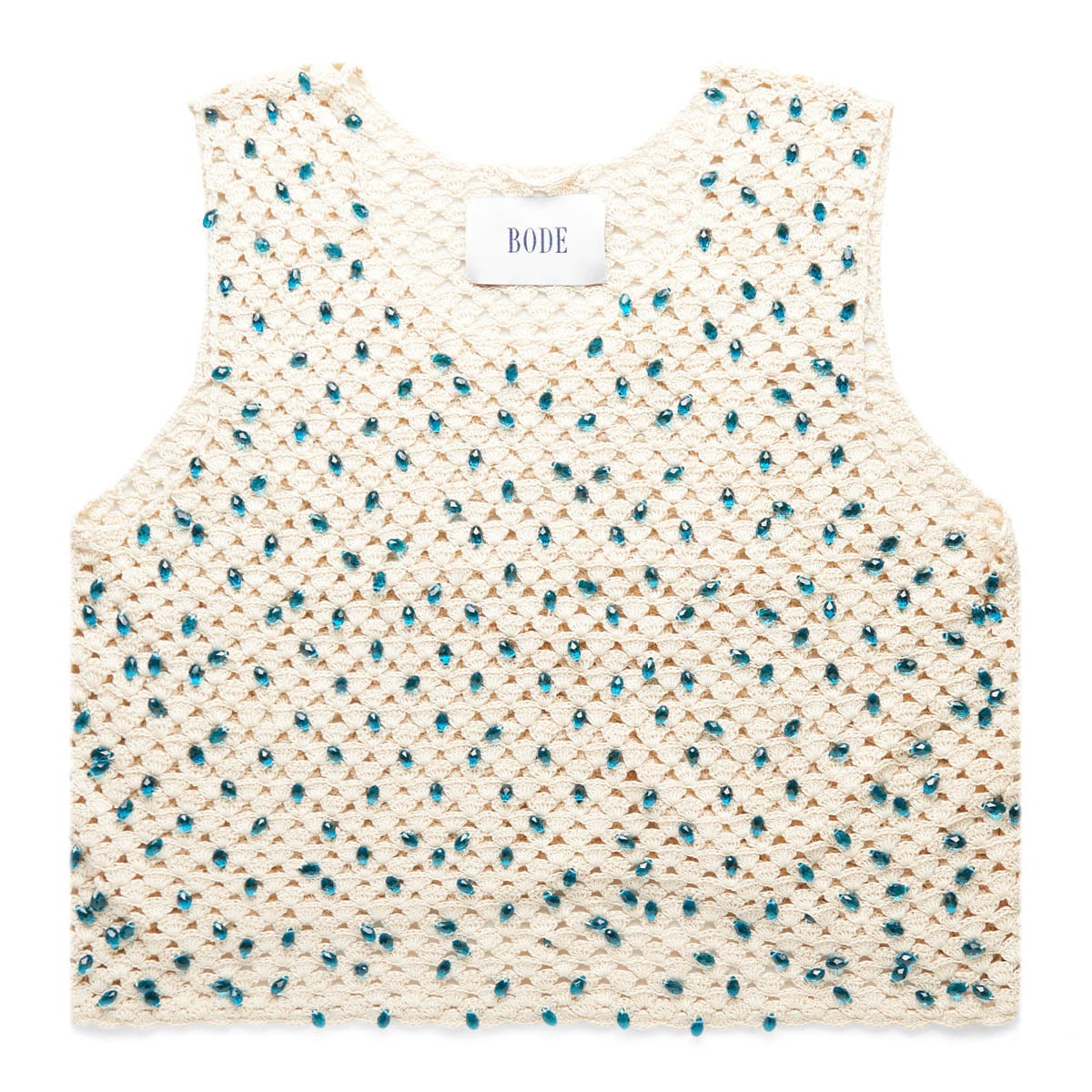 BEADED CROCHET BOXY TANK CREAM | StclaircomoShops | Colour Pop