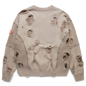 PLAGUE WIDE RIB CUT ZIP Armour SWEATSHIRT GREY | raf simons white