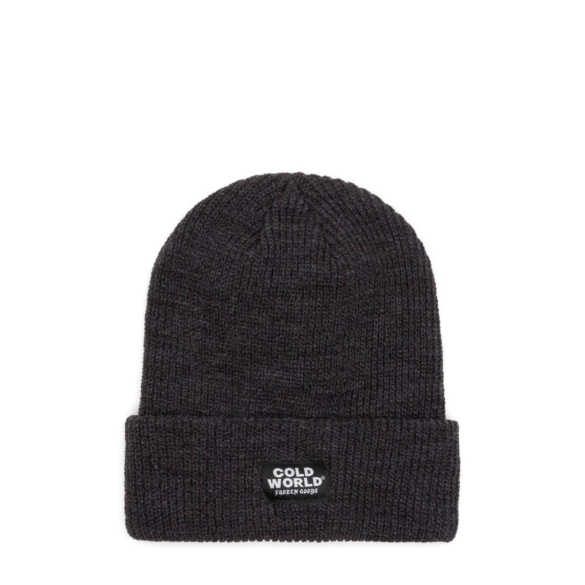 Cold World Frozen Goods Headwear BLACK / O/S WOVEN LABEL BEANIE