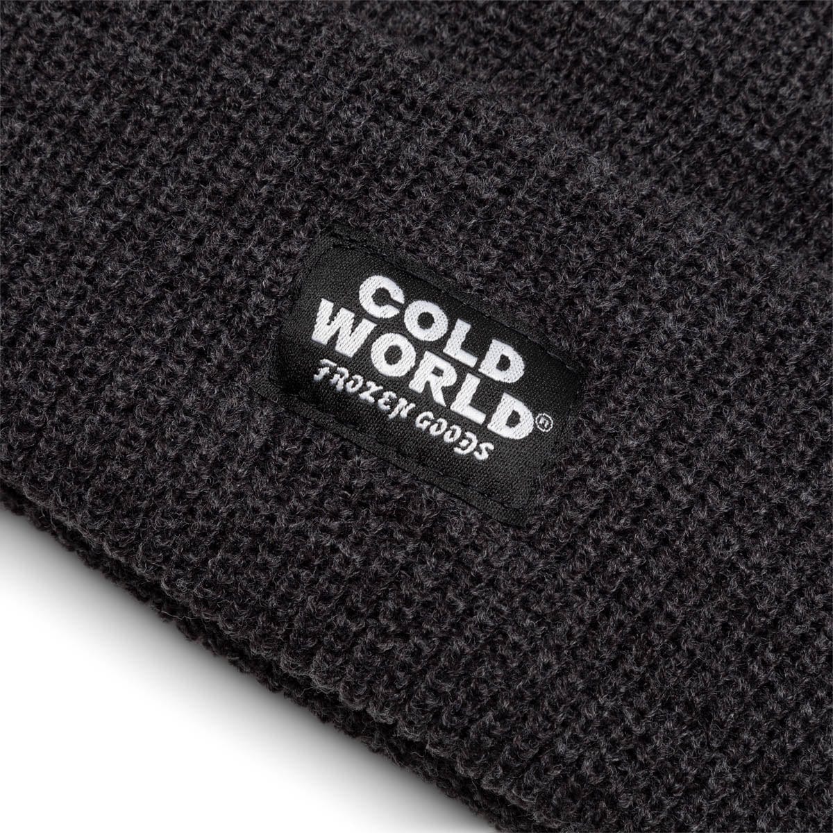 Cold World Frozen Goods Headwear BLACK / O/S WOVEN LABEL BEANIE