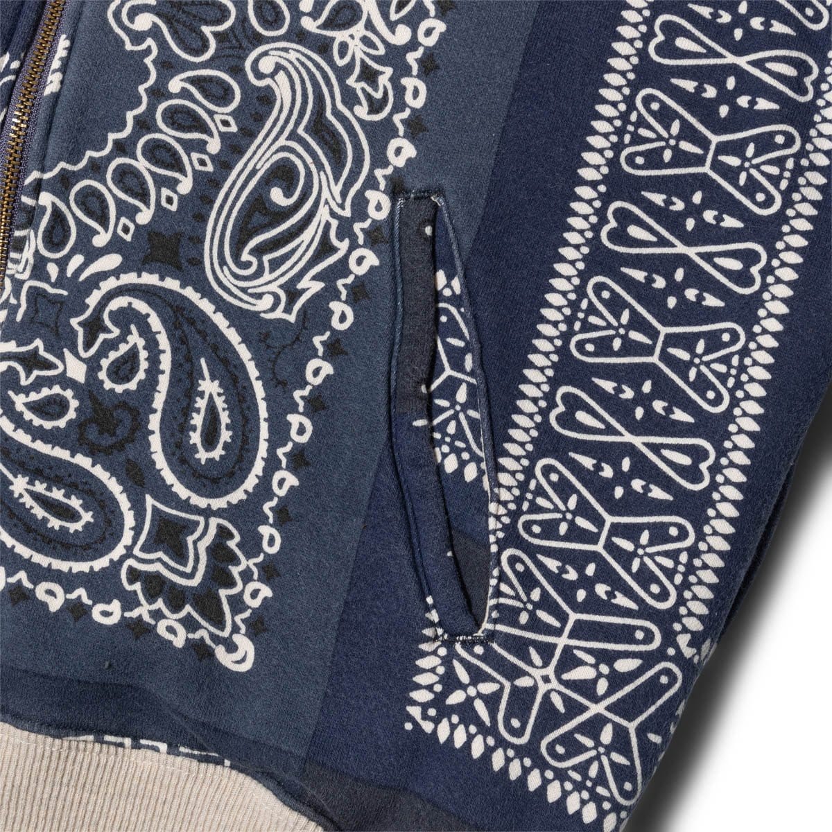 Kapital Hoodies & Sweatshirts FLEECE KNIT BANDANA BIVOUAC HOODED BLOUSON