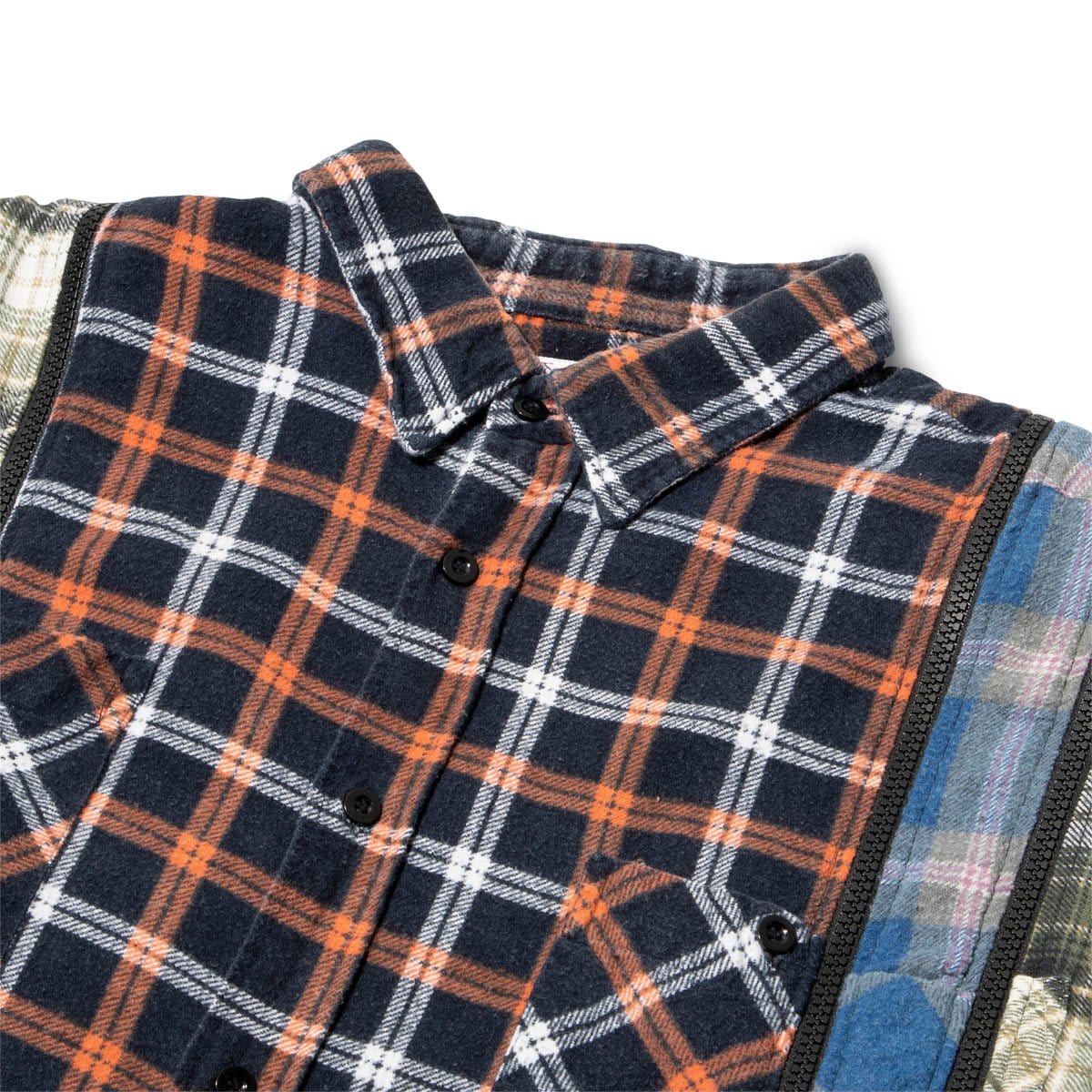 Needles Shirts ASSORTED / O/S 7 CUTS ZIPPED WIDE FLANNEL SHIRT SS21 2