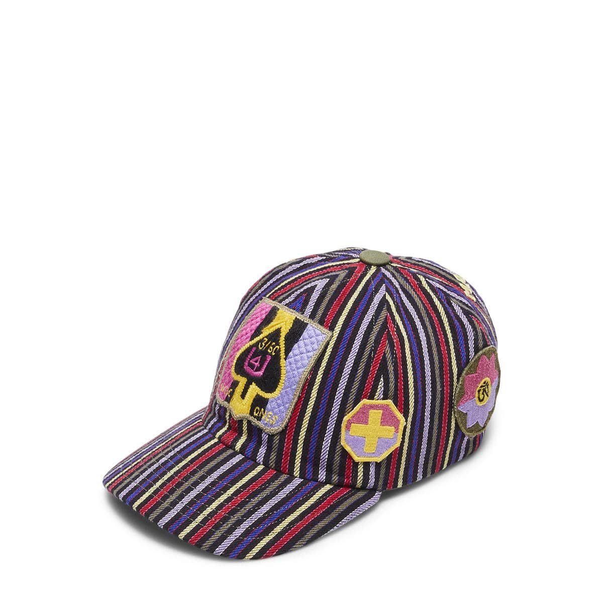 Maharishi Headwear STRIPED / O/S EMBROIDERED YARD 6 PANEL CAP
