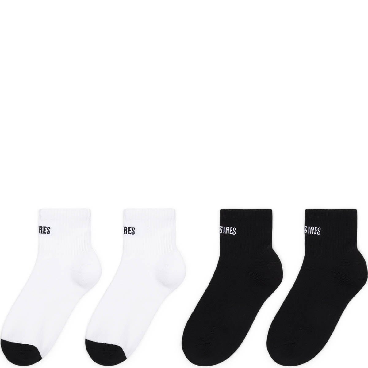 Pleasures Socks BLACK/WHITE / O/S SOCKS - 2 PACK