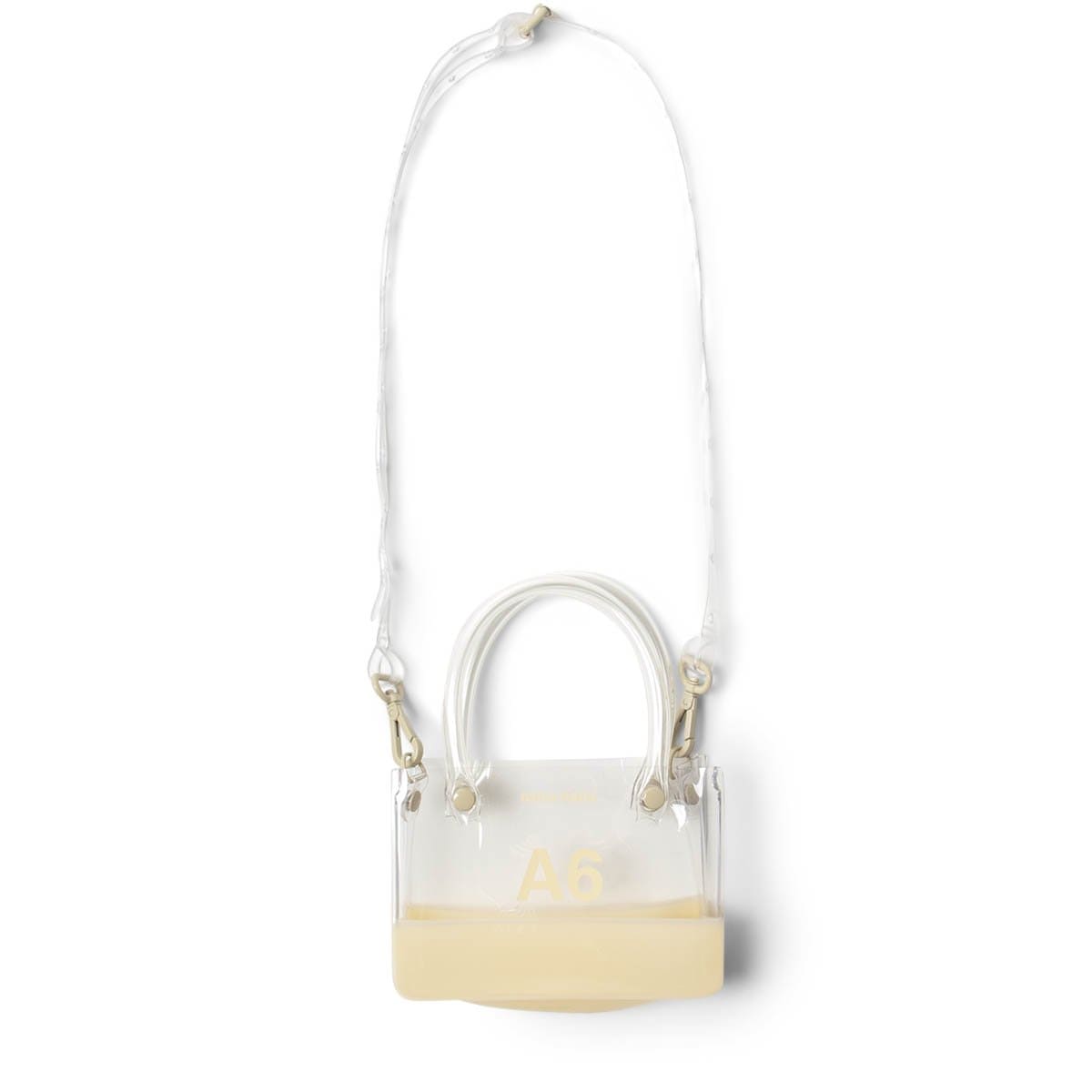 nana-nana Bags & Accessories CLEAR X CREAM BEIGE / O/S PVC OPAQUE A6