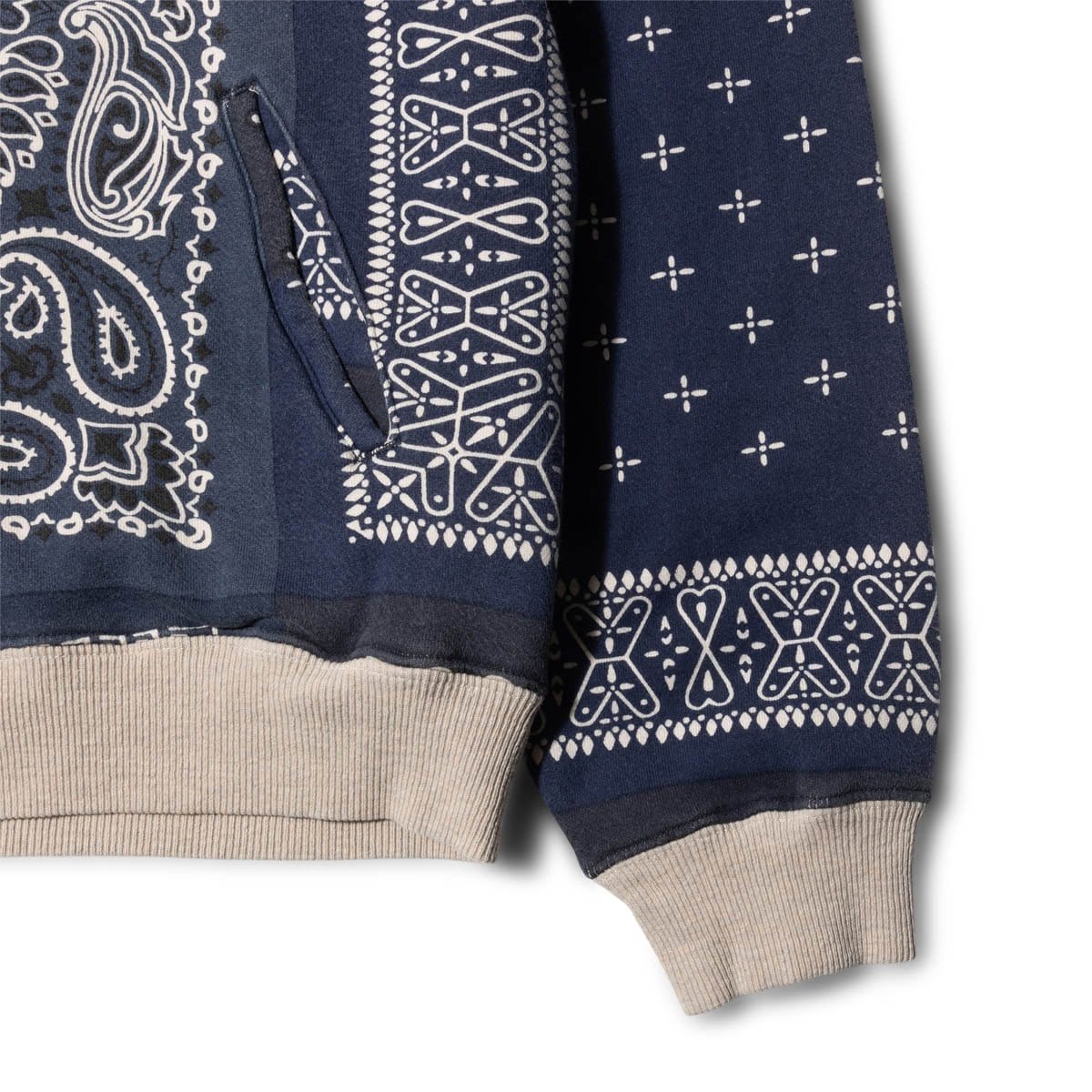 Kapital Hoodies & Sweatshirts FLEECE KNIT BANDANA BIVOUAC HOODED BLOUSON