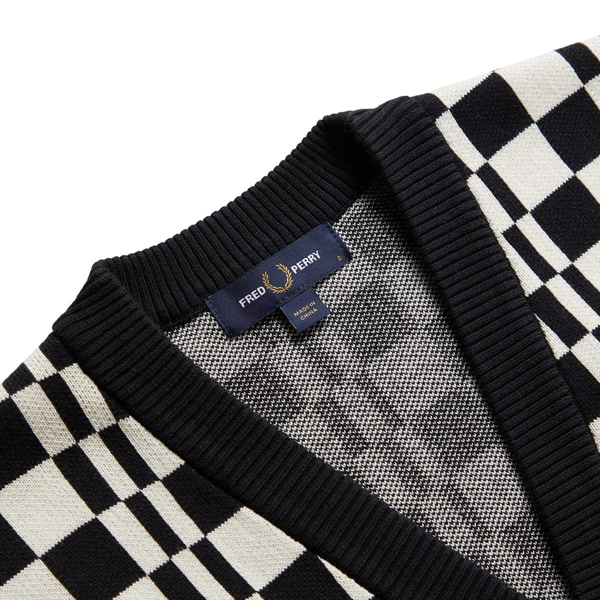 Fred Perry Knitwear CHEQUERBOARD CARDIGAN