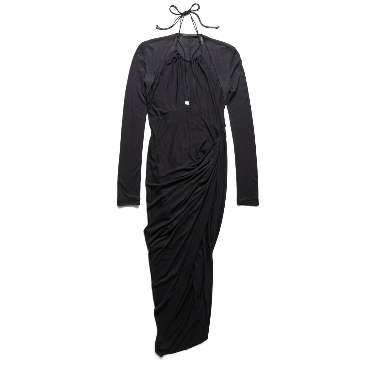 halter dress long sleeve Living High | White Halter-Neck Maxi Dress With Long Sleeves