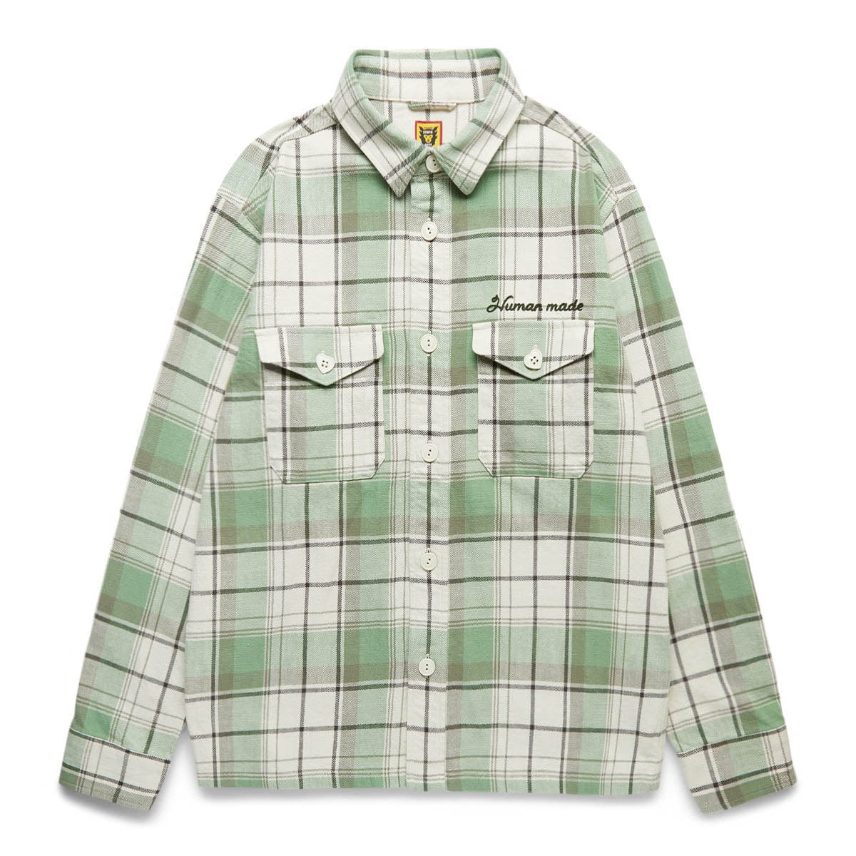 HUMAN MADE CHECKED OVERSHIRT GREEN L-