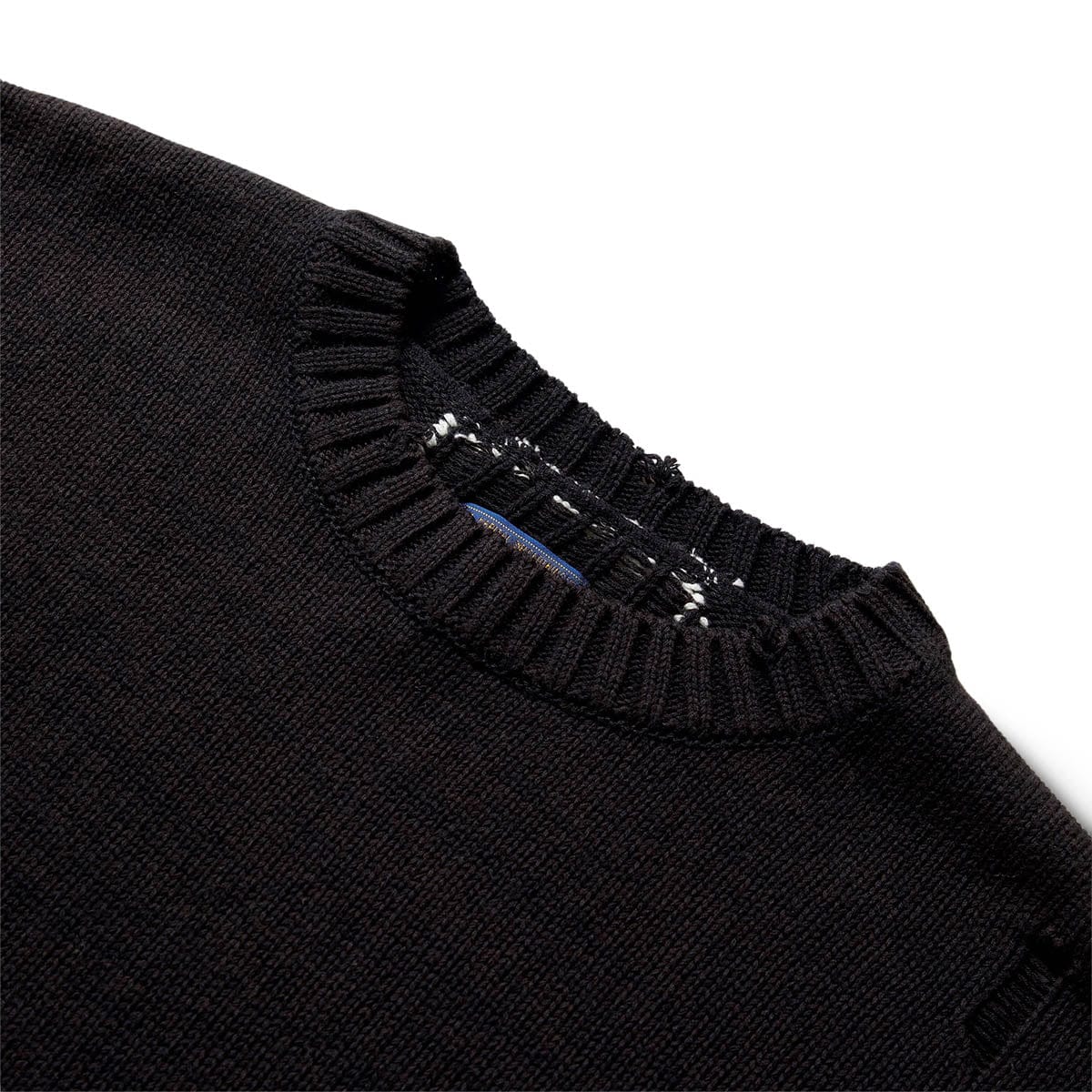 Kapital Knitwear 5G COTTON KNIT BONE CREW SWEATER