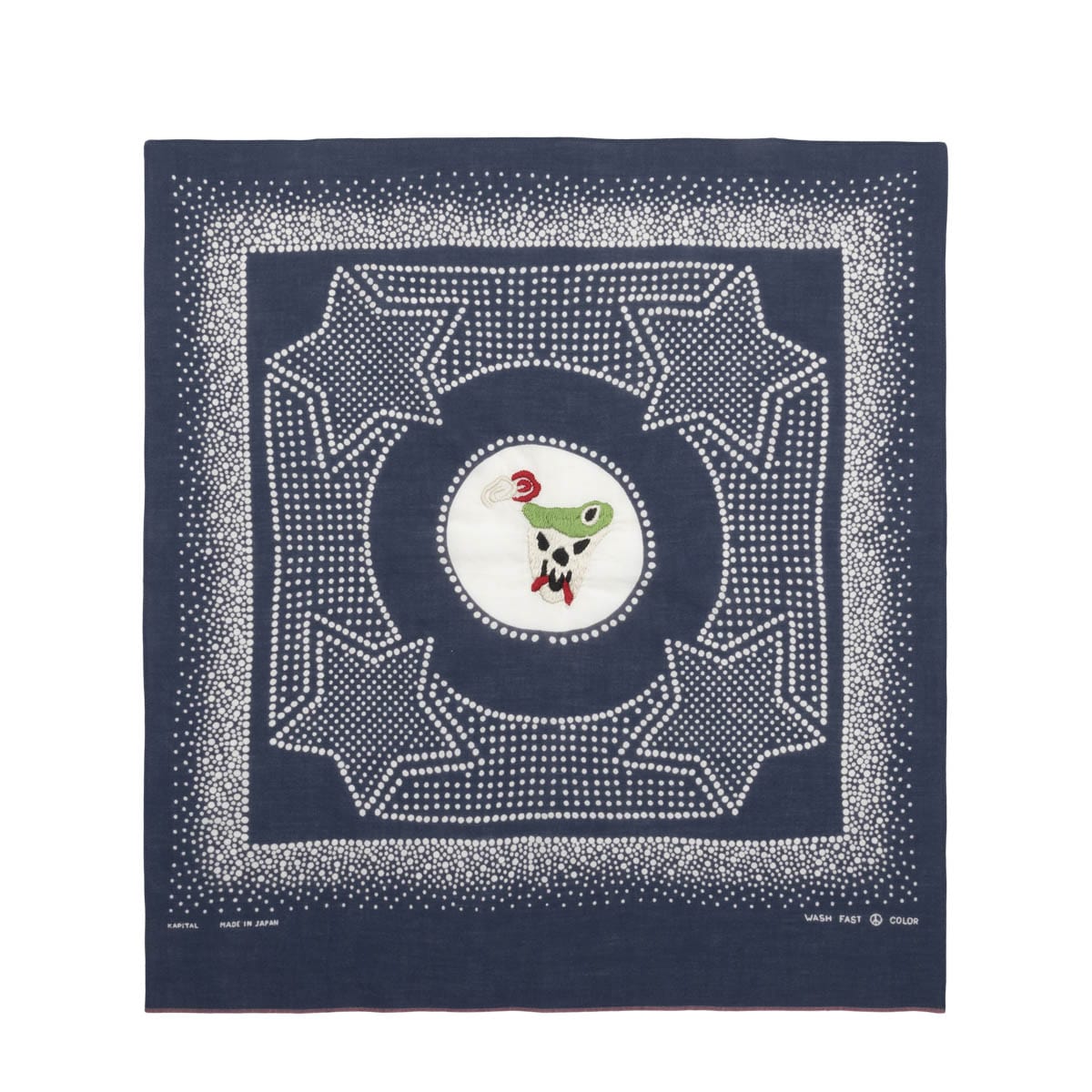 Kapital Scarves & Gloves NAVY / O/S FASTCOLOR SELVEDGE BANDANA (VIETNAM STAR)