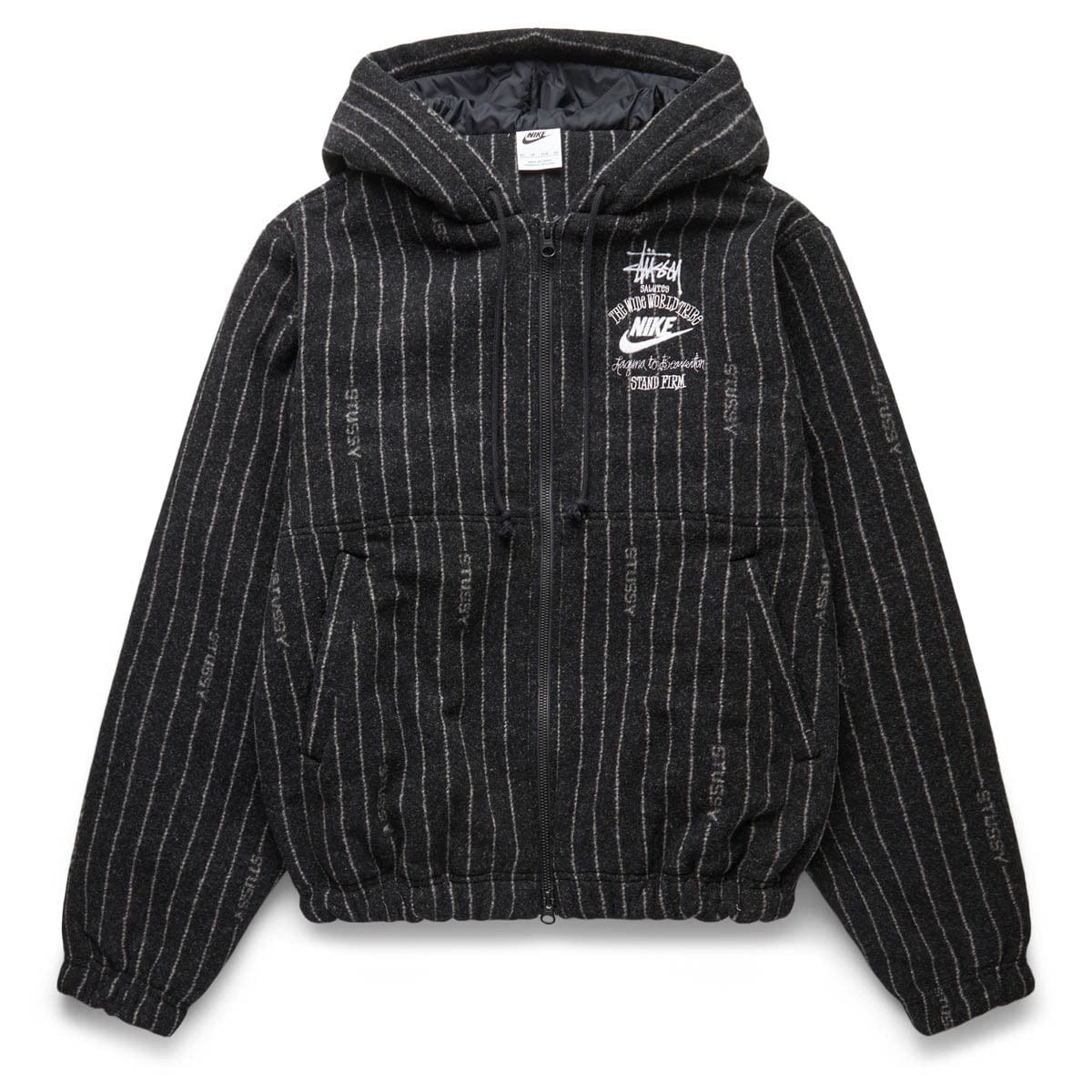 X STUSSY NRG STRIPE WOOL JACKET