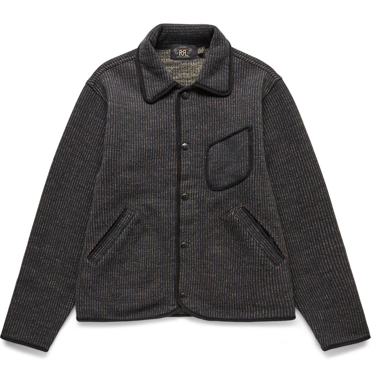 JACQUARD KNIT VESSEL JACKET BLACK/CREAM/MULTI Bodega