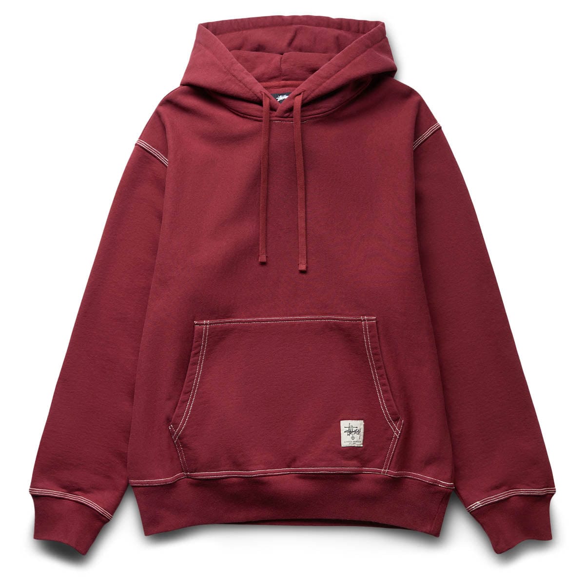 CONTRAST STITCH LABEL HOODIE