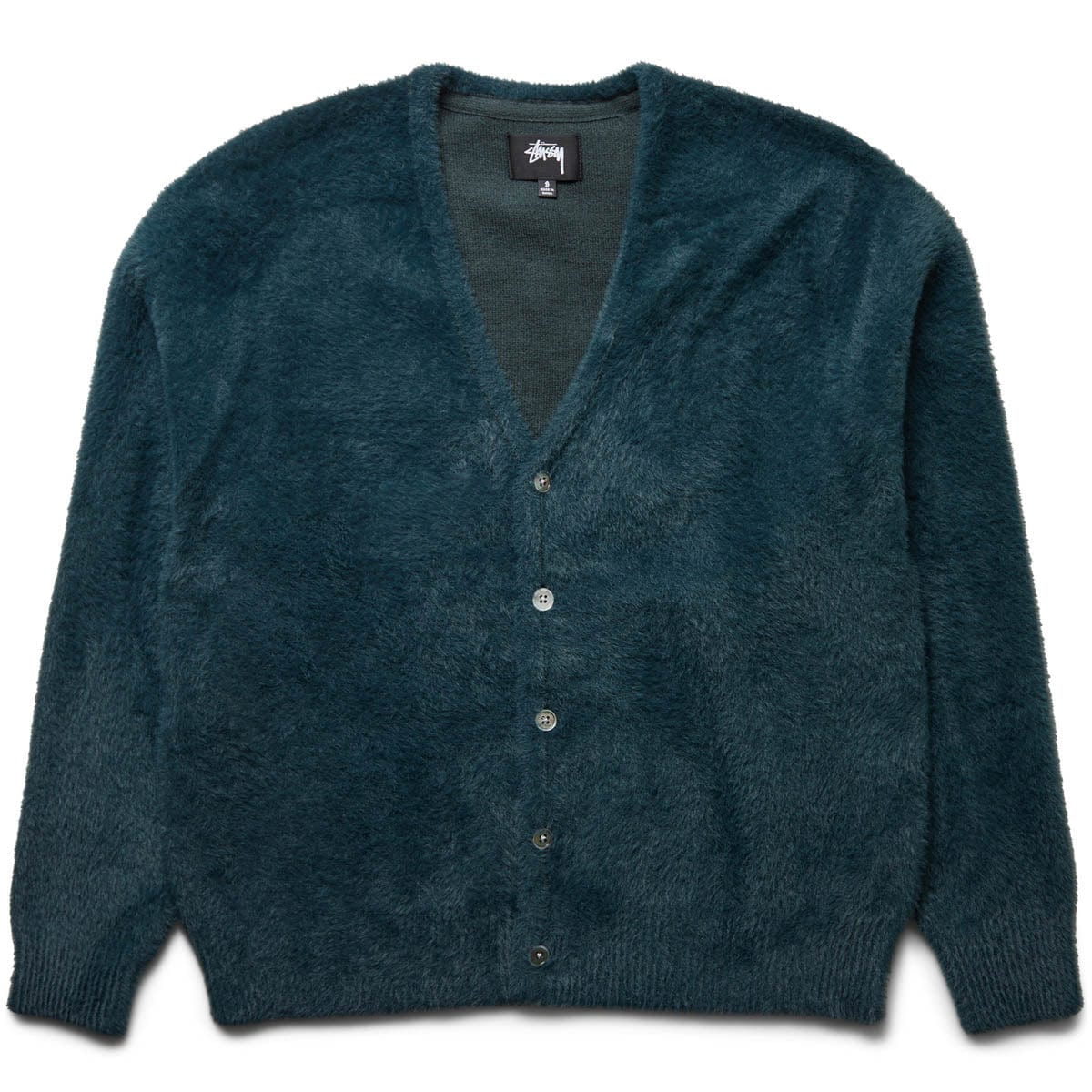 SHAGGY CARDIGAN Dark Green | Bodega