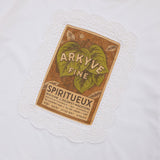 CROCHET WINE LABEL WHITE T-SHIRT