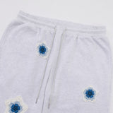 BLUE STAR CROCHET PATCH SWEATPANTS