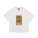 CROCHET WINE LABEL WHITE T-SHIRT