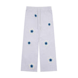 BLUE STAR CROCHET PATCH SWEATPANTS