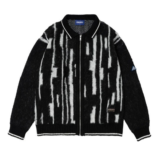 STAX L/S BRUSHED KNITTED ZIP UP POLO