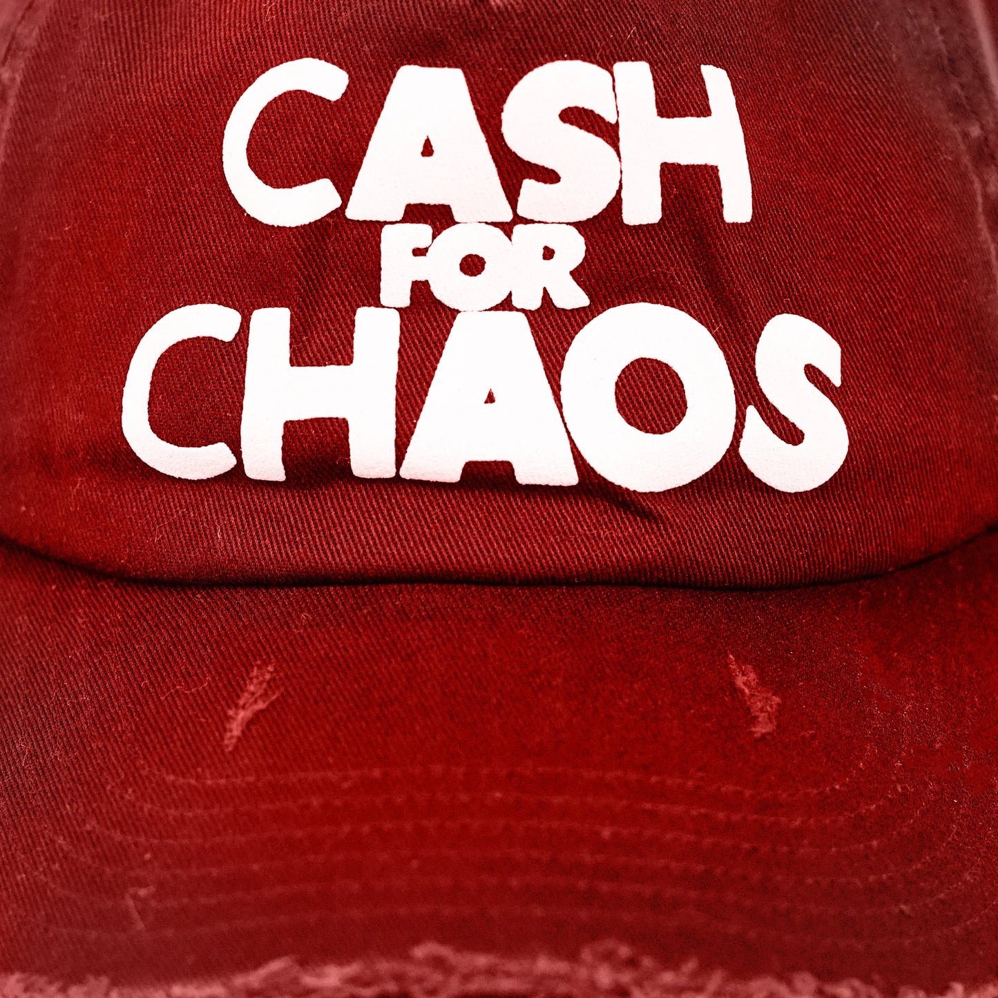 CASH DISTRESSED STRAPBACK CAP
