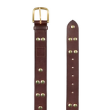 STUDDED 1.5" LEATHER BELT