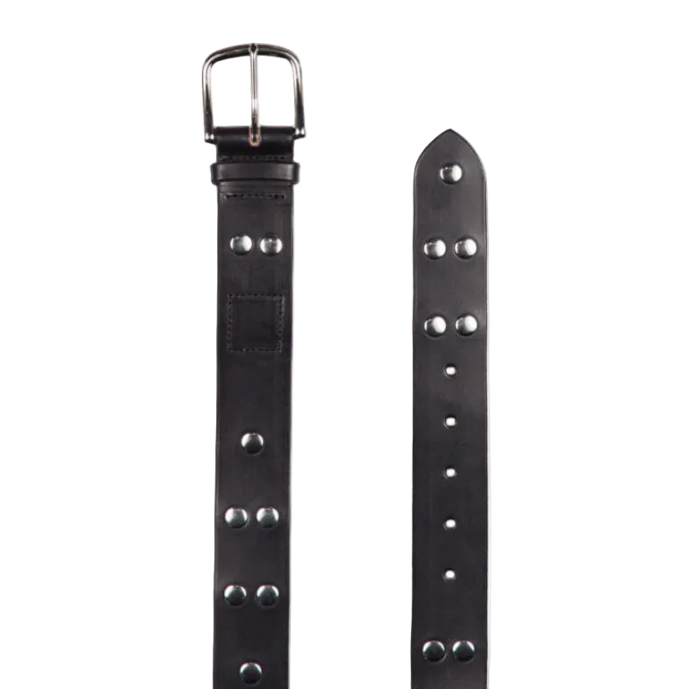 STUDDED 1.5" LEATHER BELT
