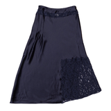 ELEA SATIN & LACE MIDI SKIRT