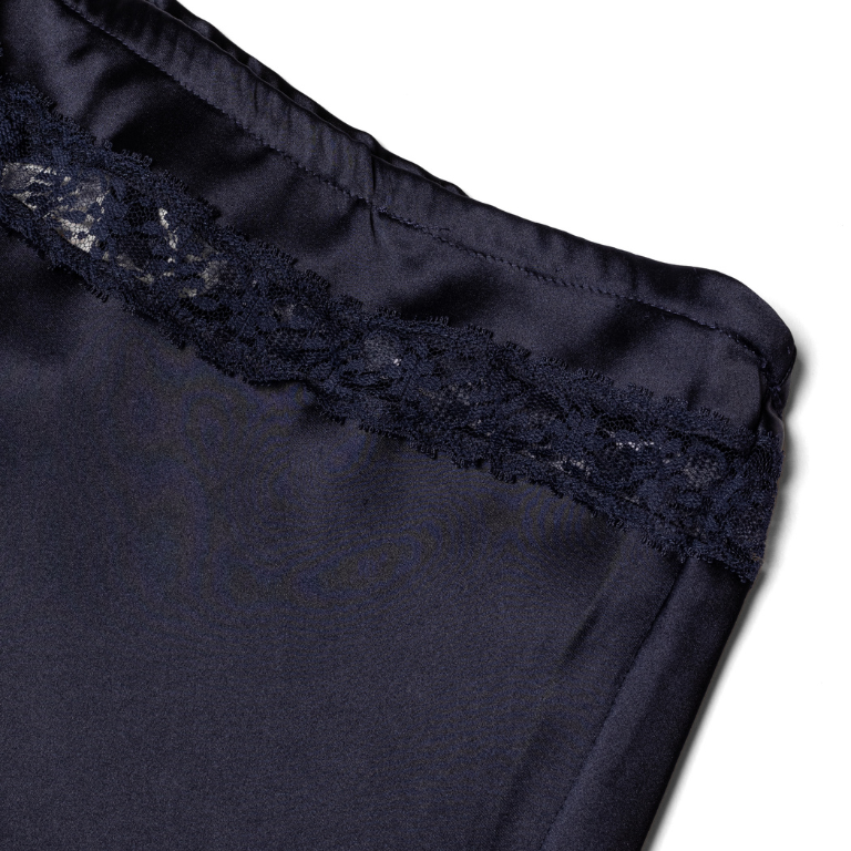 ELEA SATIN & LACE MIDI SKIRT
