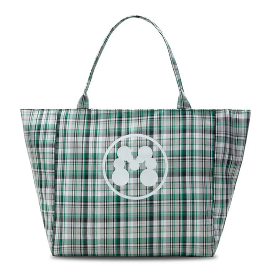 BUBBLE M PLAID TOTE BAG