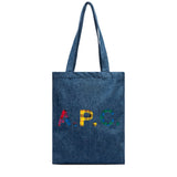 A.P.C. Bags IAL WASHED INDIGO / O/S TOTE LOU