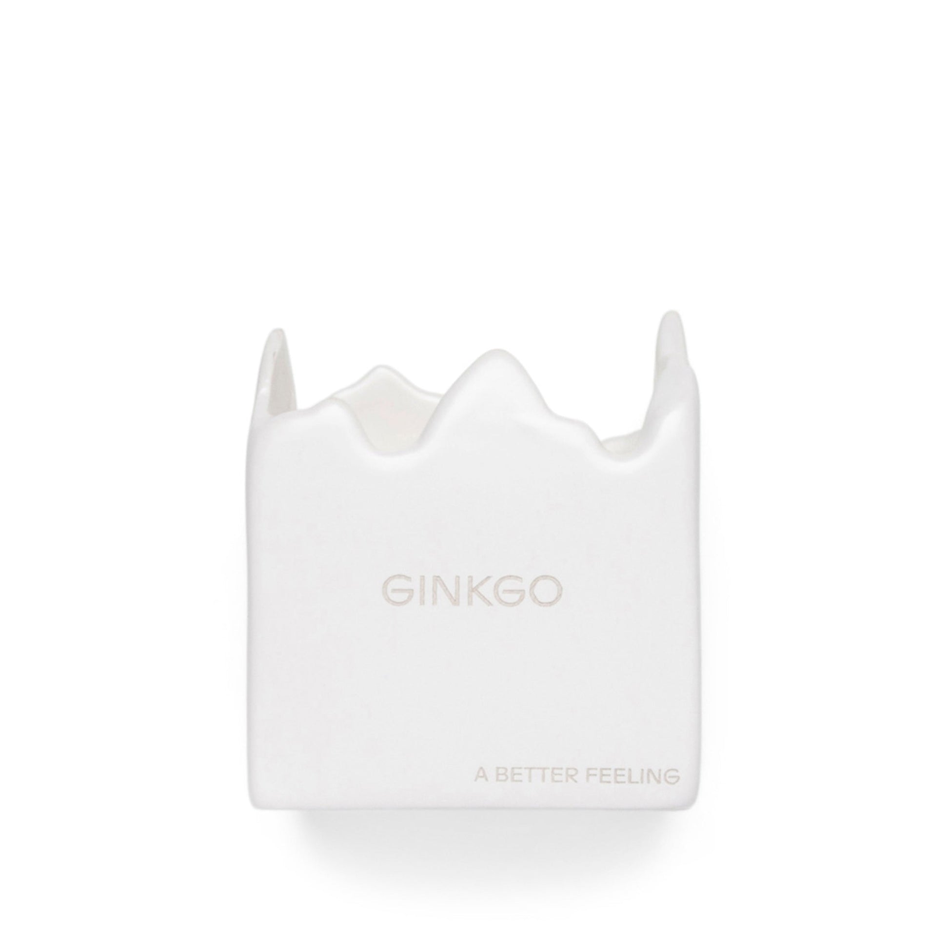 A BETTER FEELING Home WHITE / O/S GINKGO CERAMIC CANDLE