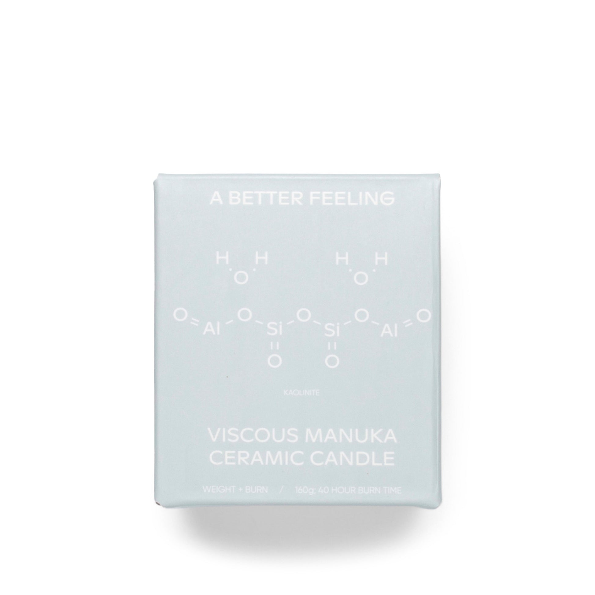 A BETTER FEELING Home WHITE / O/S VISCOUS MANUKA CERAMIC CANDLE