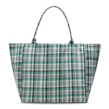 BUBBLE M PLAID TOTE BAG