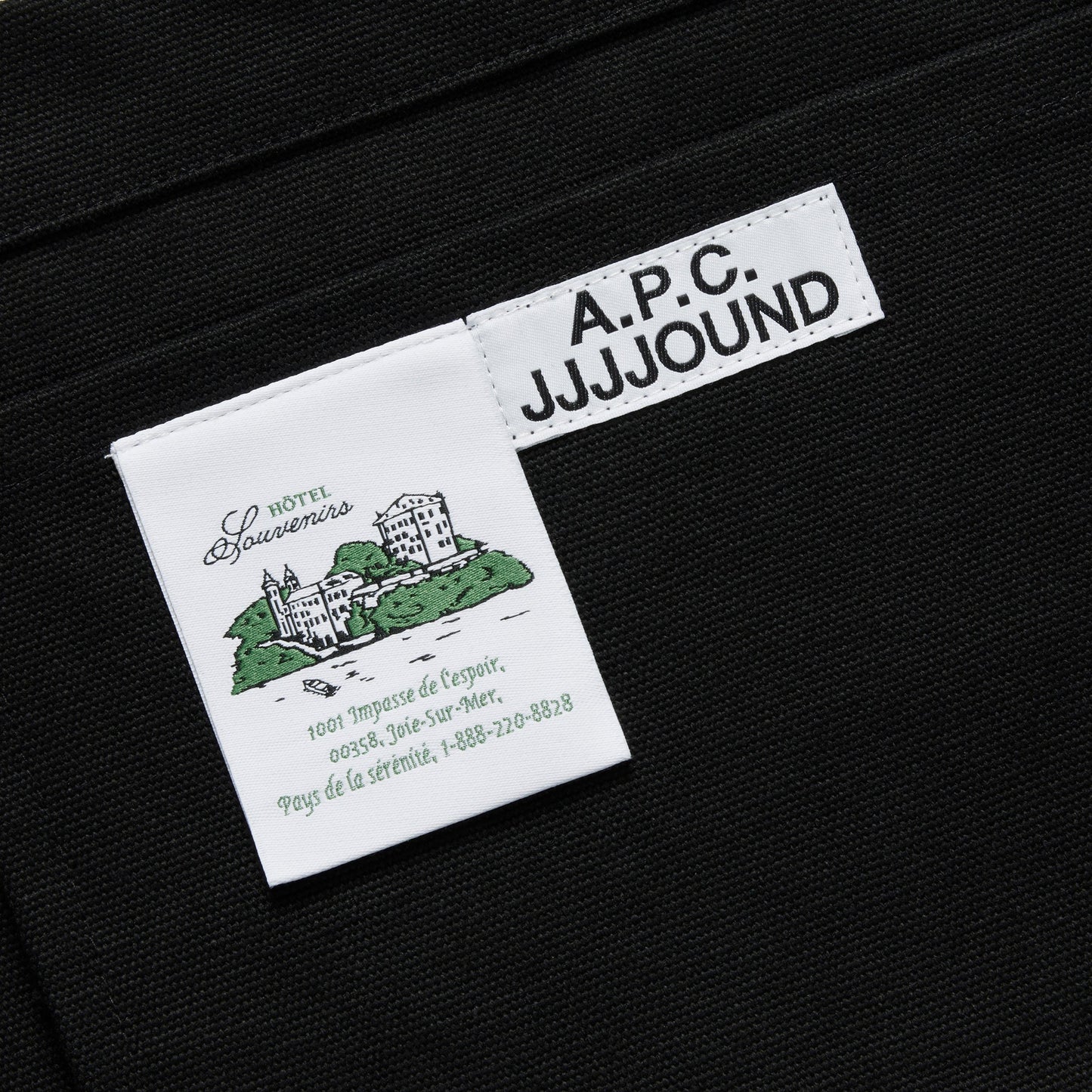 A.P.C. Bags BLACK / O/S X JJJJOUND HOTEL TOTE