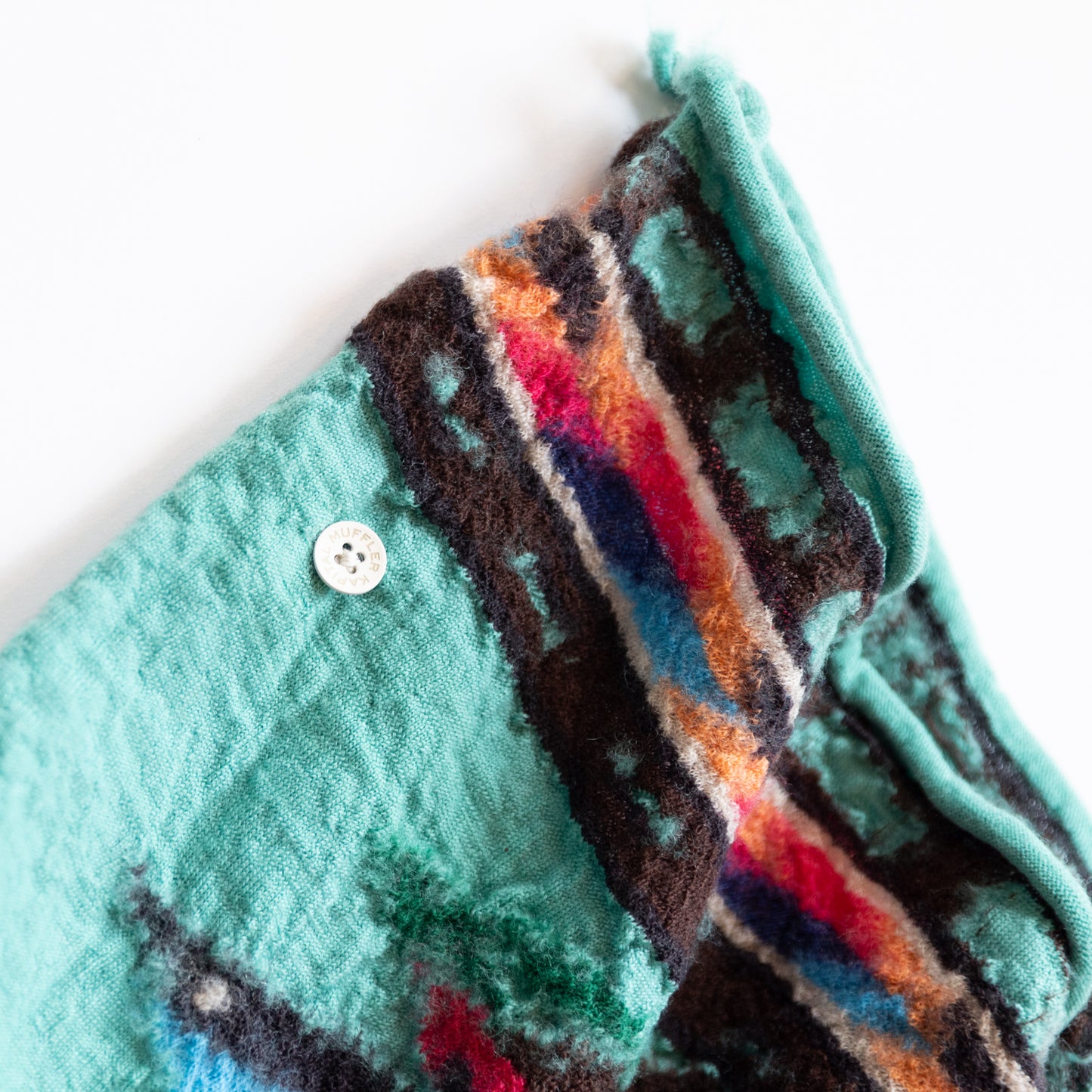 FULLING WOOL SCARF BIRD TREE