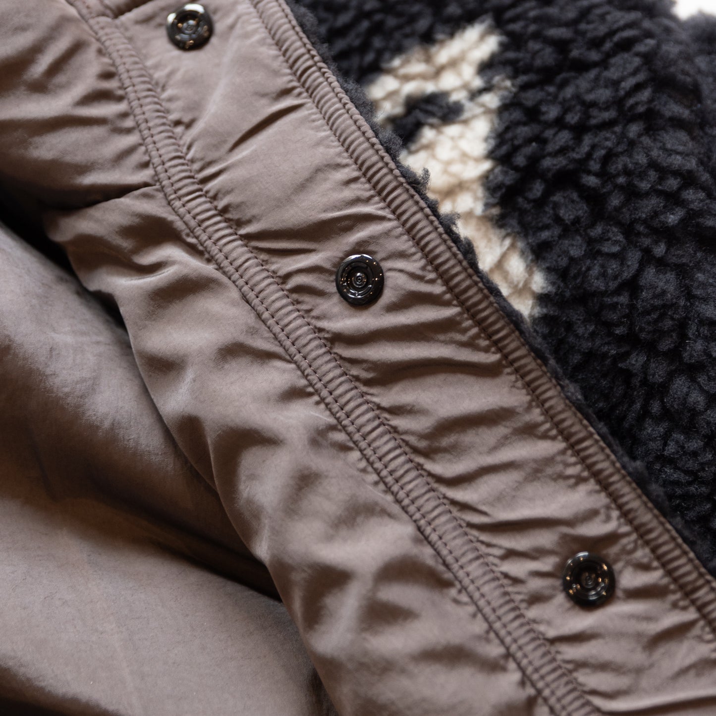 BONE BOA FLEECE REVERSIBLE BLOUSON