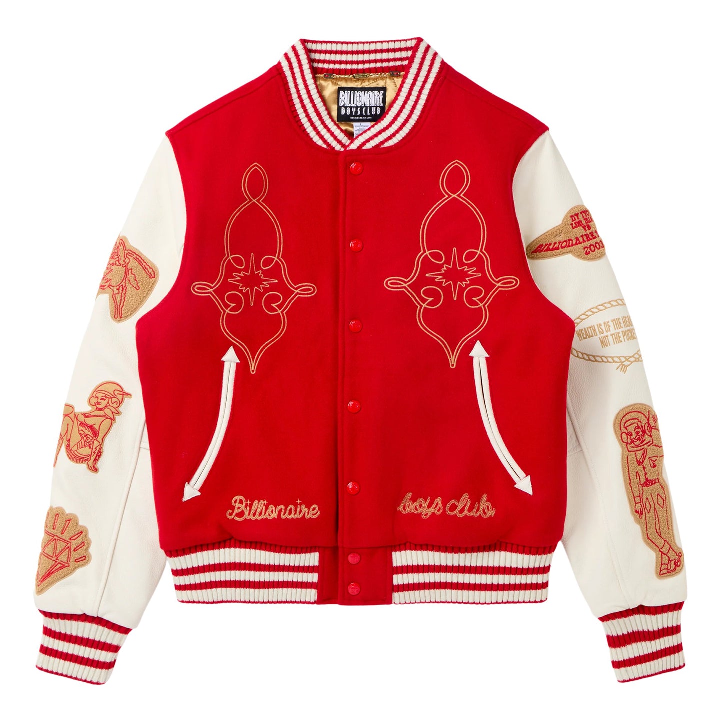 BILLIONAIRE BOYS CLUB BB GOLD PEAK JACKET RACING RED