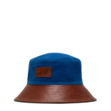 BODE Headwear TAN BLUE / O/S LEATHER BRIM BUCKET HAT
