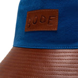 BODE Headwear TAN BLUE / O/S LEATHER BRIM BUCKET HAT
