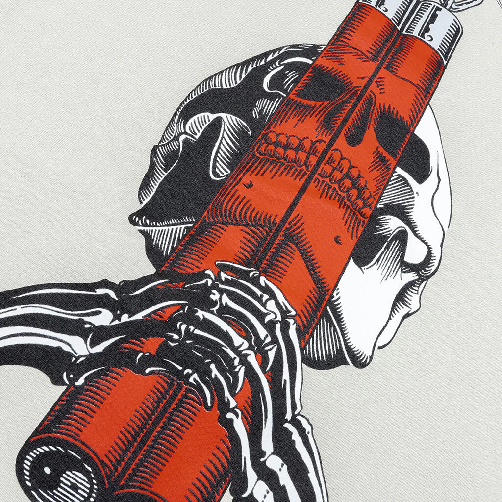 BONES II OVERSIZED HOODIE CEMENT CORROSION